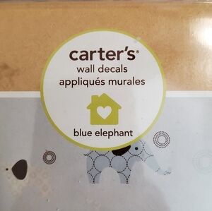 Carter’s Wall Decals - Blue Elephant Nursery Decor (4 Sheets) Baby Room